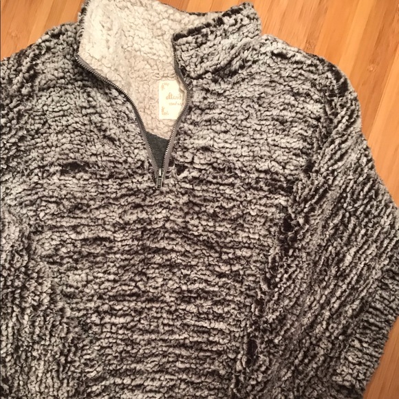 Sherpa Pullover Quarter Zip Teddy Jacket - Picture 3 of 6